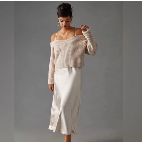 NWOT Anthropologie Mare Mare Layered Sweater Slip Dress - Picture 6 of 14